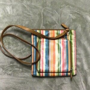 Striped Multicolor Crossbody Bag.